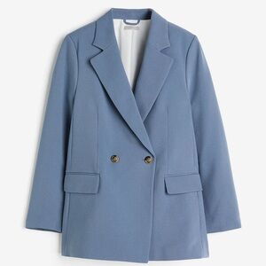 H&M Oversized Double Breasted Blazer with Shoulder Pads